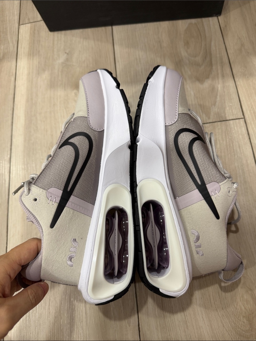 Nike Sneakers in Taupe, Lavender & Black - Picture 2 of 7